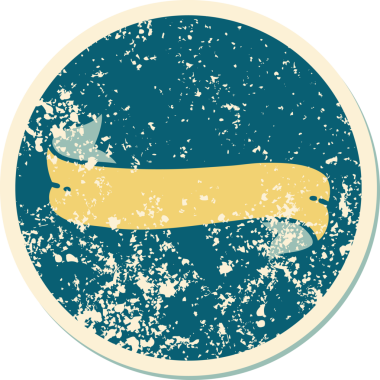 Bir insan tarafından çizilmiş bir pankartın sembolik dövmeli resmi