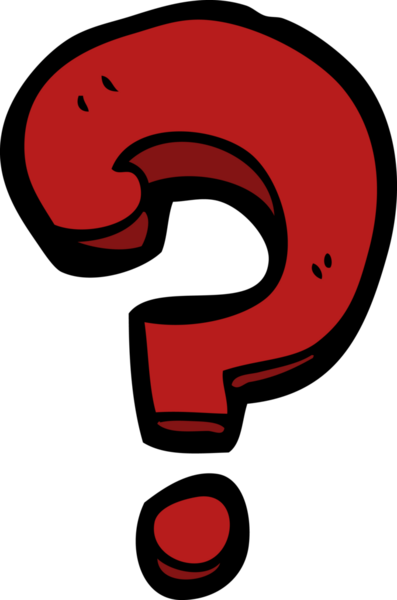 Bir insan tarafından çizilmiş soru işareti.