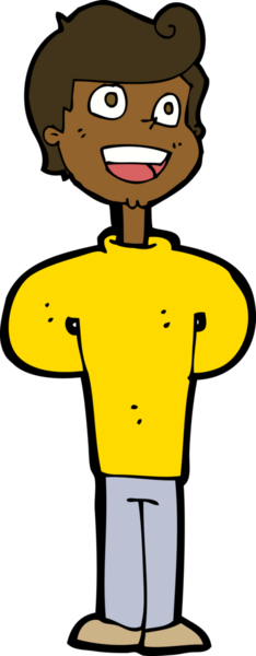 Bir insan tarafından çizilmiş mutlu bir adam.