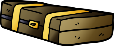 Bir insan tarafından çizilmiş karikatür kostümü kutusu.