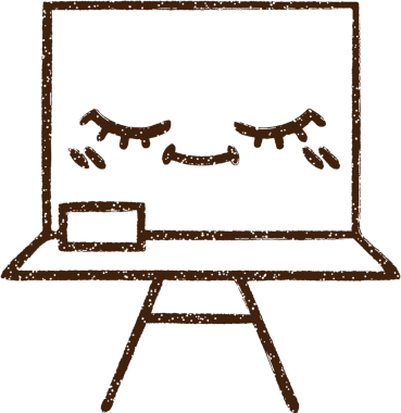 Bir insan tarafından çizilen Okul Tahtası Kömür Çizimi