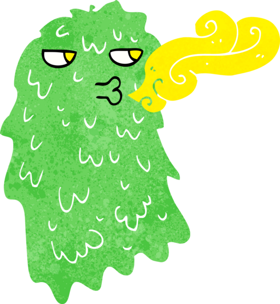 Bir insan tarafından çizilmiş iğrenç bir hayalet.