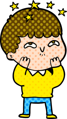 çizgi film bir insan tarafından çizilmiş hayret verici çocuk.