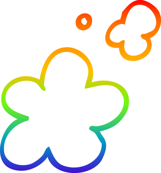 gökkuşağı gradyan çizgi çizimi bir insan tarafından çizilmiş duman bulutu