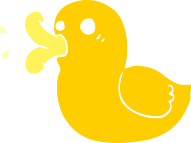 Bir insan tarafından çizilmiş plastik ördek.