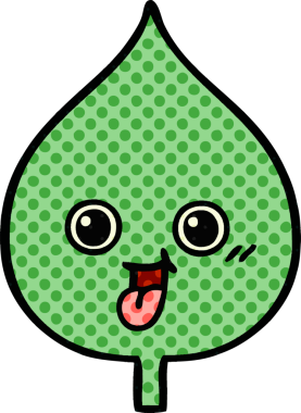 bir insan tarafından çizilmiş dışavurumsal yaprağın çizgi roman tarzı