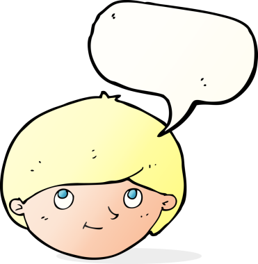 Bir insan tarafından çizilmiş konuşma balonlu mutlu adam çizgi filmi.