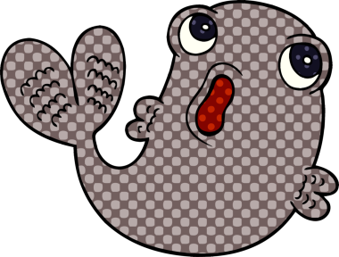 Bir insan tarafından çizilmiş bir balık karalaması.