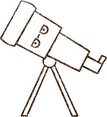 Bir insan tarafından çizilen Teleskop Kömür Çizimi