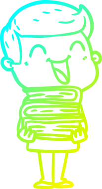 Bir insan tarafından çizilmiş bir çizgi film karakterinin soğuk çizgi çizimi.