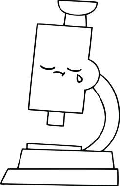 Bir insan tarafından çizilmiş bir mikroskop çizimi