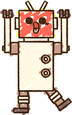 Bir insan tarafından çizilen robot tebeşiri.