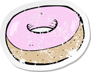 Bir insan tarafından çizilmiş karikatür çöreğinin gerilimli yapıştırması.