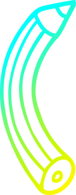 Bir insan tarafından çizilmiş karikatür renkli bir kalemin soğuk gradyan çizimi