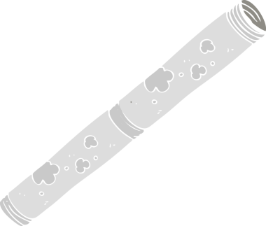 Bir insan tarafından çizilmiş eski borunun düz renk çizimi