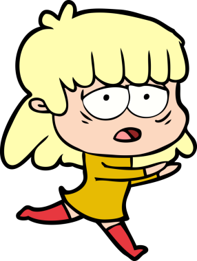 Bir insan tarafından çizilmiş yorgun bir kadın.