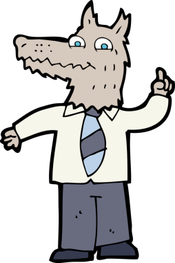 Bir insan tarafından çizilmiş bir fikri olan çizgi film iş kurdu.