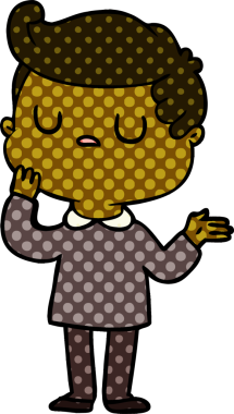 Bir insan tarafından çizilen karikatürist.