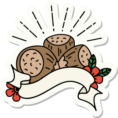 Bir insan tarafından çizilmiş dövme stili fındık çıkartması.