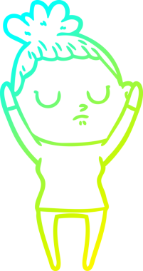 Bir insan tarafından çizilmiş soğuk bir çizgi film çizimi.