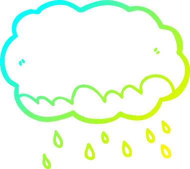 Bir insan tarafından çizilen karikatür yağmur bulutu çizimi