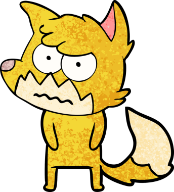 Bir insan tarafından çizilmiş bir tilki.