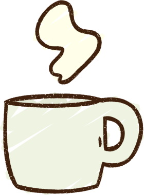 Bir insan tarafından çizilen Sıcak Kahve Tebeşiri