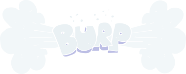 Bir insan tarafından çizilen geğirmenin düz renk çizimi