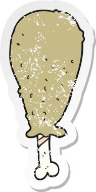 Bir insan tarafından çizilmiş tavuk budu çizgi filminin gerilimli yapıştırması.