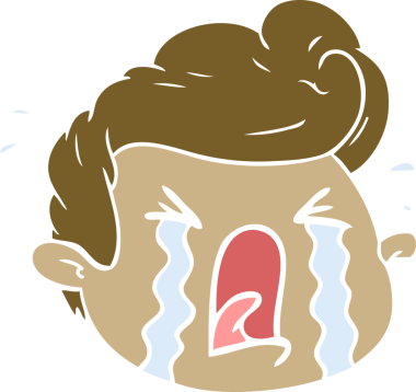 Düz renkli çizgi film karakteri bir insan tarafından çizilmiş.