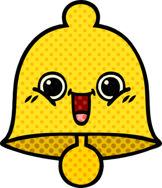 bir insan tarafından çizilmiş bir çanın çizgi roman tarzı