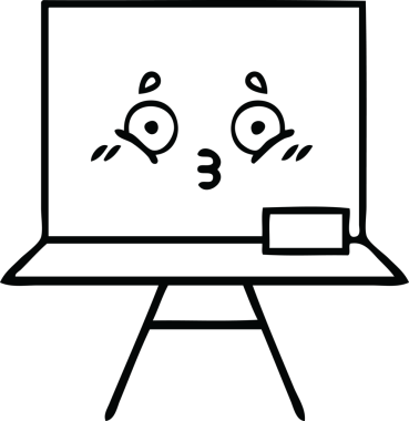 Bir insan tarafından çizilmiş karatahta çizimi