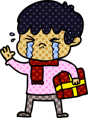 Bir insan tarafından çizilmiş ağlayan çocuk çizgi filmi.