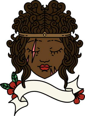 Retro Dövme Tarzı İnsan Barbar Karakteri