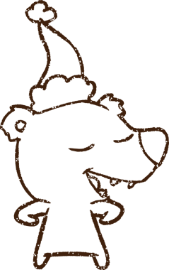 Bir insan tarafından çizilmiş Noel Ayısı Kömürü