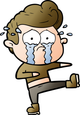 Bir insan tarafından çizilmiş ağlayan bir dansçı.