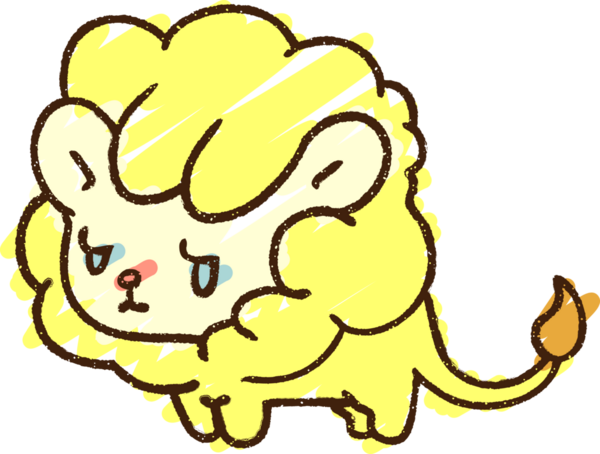 Bir insan tarafından çizilen Aslan Tebeşiri