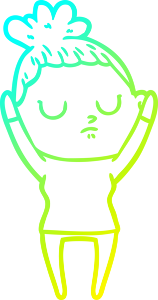 Bir insan tarafından çizilmiş soğuk bir çizgi film çizimi.