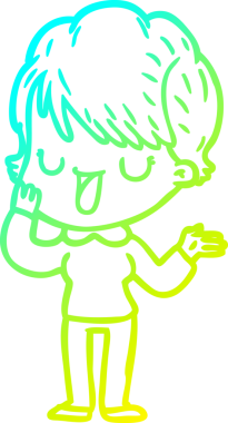 Bir insan tarafından çizilmiş bir karikatür kadın çizimi.