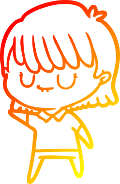 Bir insan tarafından çizilmiş bir karikatür kadın çizimi