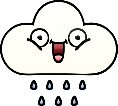 Bir insan tarafından çizilen yağmur bulutunun gölgeli çizimi