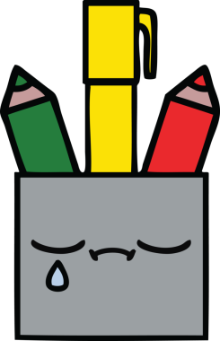 Bir insan tarafından çizilmiş kalem kapının sevimli karikatürü.