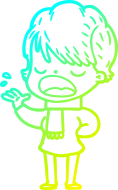 Bir insan tarafından çizilmiş bir karikatür kadın çizimi.