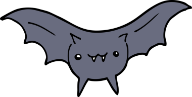 Bir insan tarafından çizilmiş karikatür yarasa