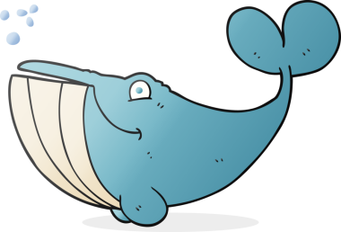 Bir insan tarafından çizilmiş serbest çizim balina.