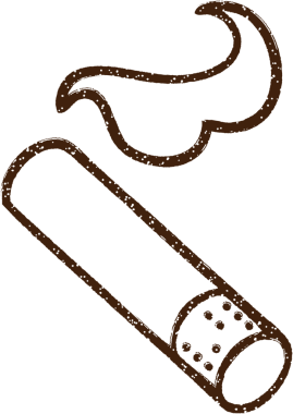 Bir insan tarafından çizilmiş sigara kömürü.