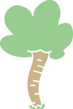 Bir insan tarafından çizilmiş karalama ağacı.