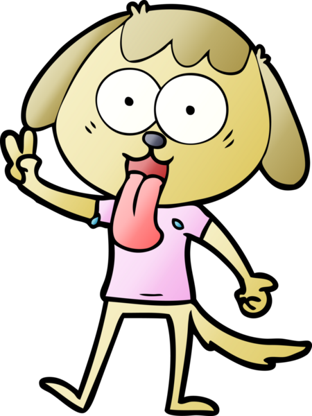 Bir insan tarafından çizilmiş şirin bir çizgi film köpeği.