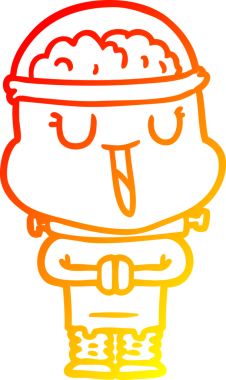 Bir insan tarafından çizilmiş mutlu bir çizgi robot çizimi