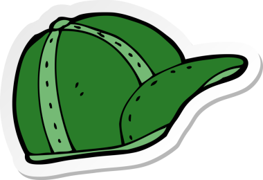 Bir insan tarafından çizilmiş eski okul şapkasının çıkartması.